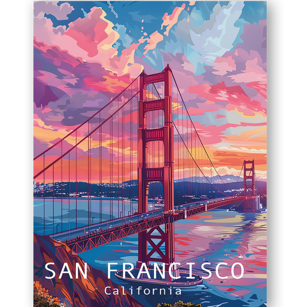 SAN FRANCISCO GOLDEN GATE - Bilderfolie für LED Rahmen