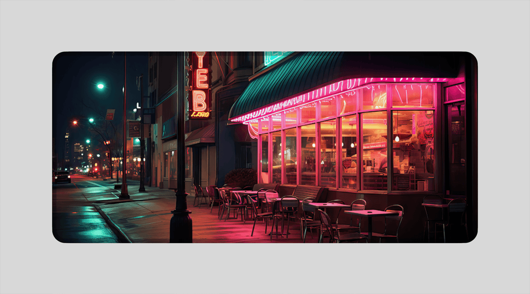 OLD DINER - City Design - XXL Gaming Mauspad