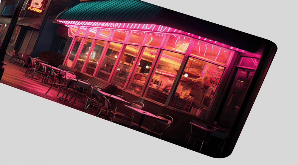 OLD DINER - City Design - XXL Gaming Mauspad