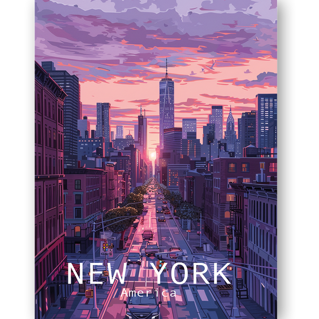 NEW YORK - Bilderfolie für LED Rahmen