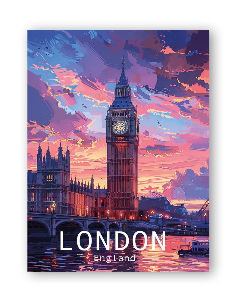 LONDON BIG BEN - Bilderfolie für LED Rahmen