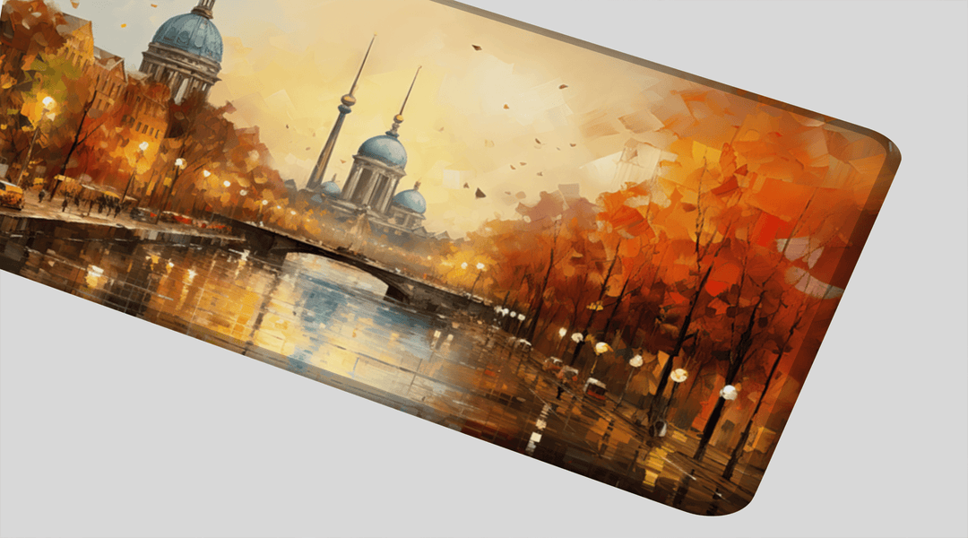 AMSTERDAM OIL PAINTING - City Design - XXL Gaming Mauspad