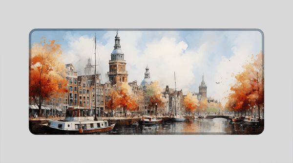 AMSTERDAM OIL PAINTING #2 - City Design - XXL Gaming Mauspad