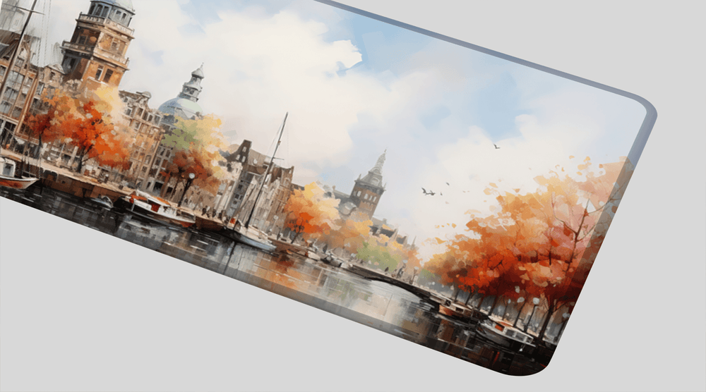 AMSTERDAM OIL PAINTING #2 - City Design - XXL Gaming Mauspad