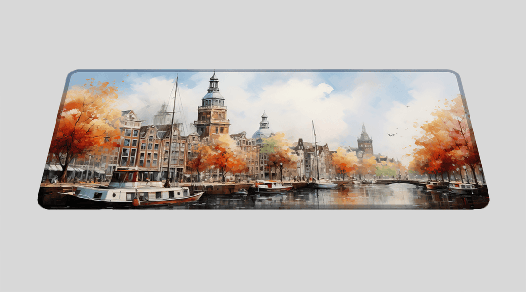 AMSTERDAM OIL PAINTING #2 - City Design - XXL Gaming Mauspad