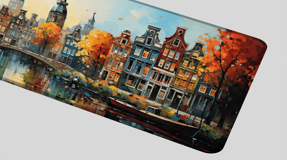 AMSTERDAM OIL PAINTING #3 - City Design - XXL Gaming Mauspad