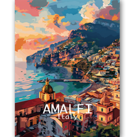 AMALFI COAST - Bilderfolie für LED Rahmen