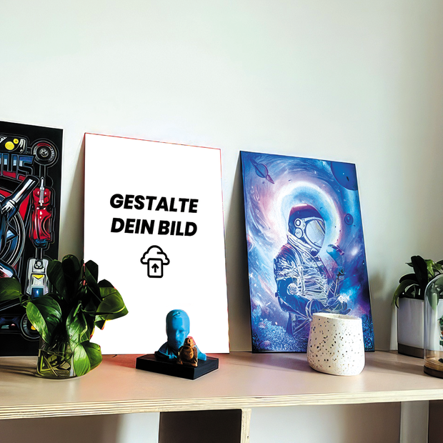 Personalisiert – Dein Design auf einem Platina-Metallbild