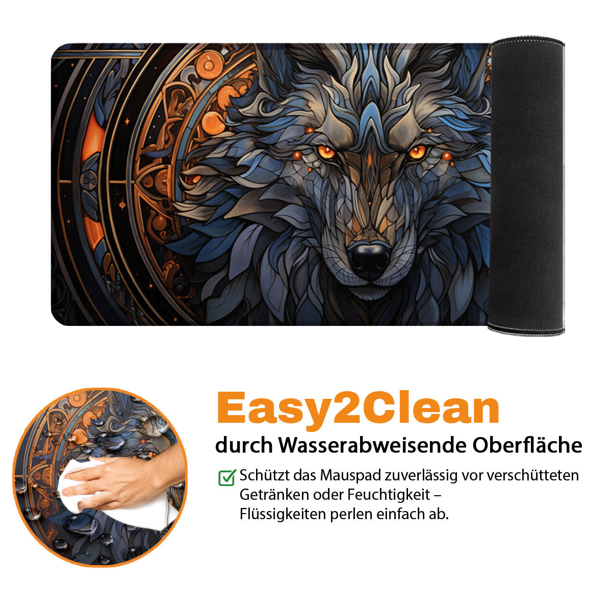 Fenrir - Fantasy Design - XXL Gaming Mauspad