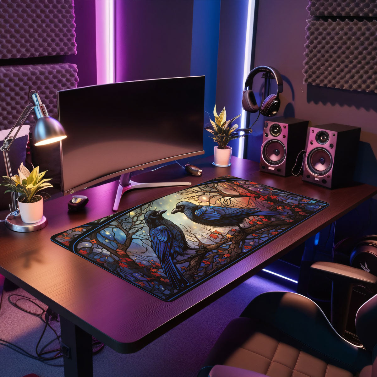 Hugin Munin - Fantasy Design - XXL Gaming Mauspad