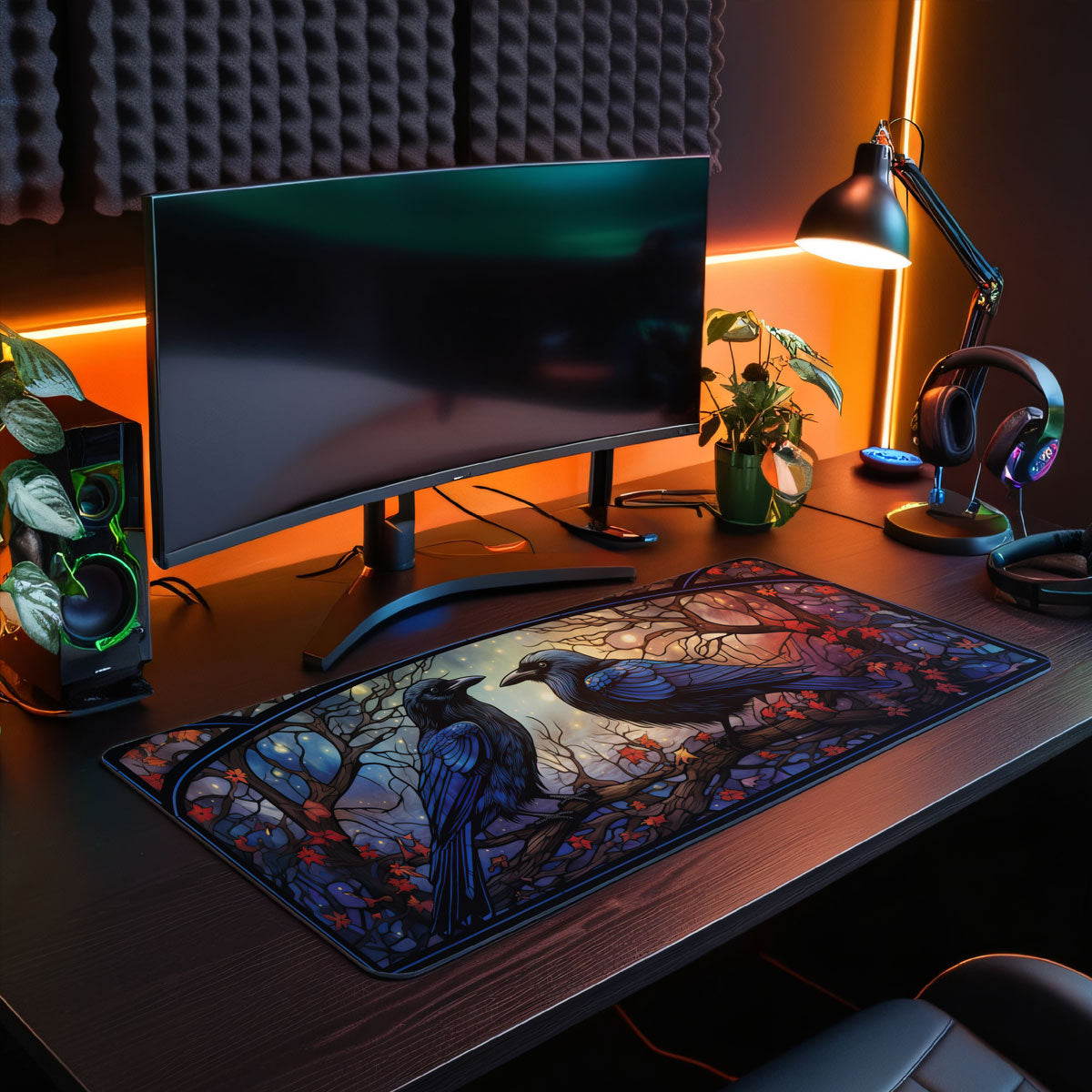 Hugin Munin - Fantasy Design - XXL Gaming Mauspad