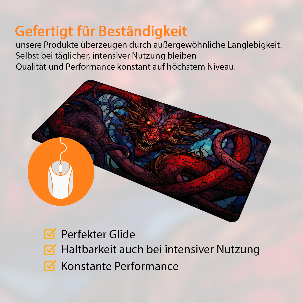 Purple Dragon - Fantasy Design - XXL Gaming Mauspad