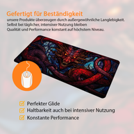 Purple Dragon - Fantasy Design - XXL Gaming Mauspad