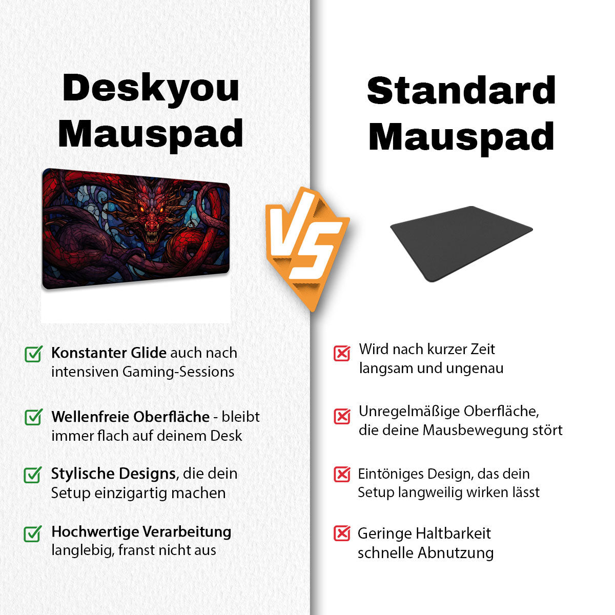 Purple Dragon - Fantasy Design - XXL Gaming Mauspad