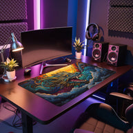 World Serpent - Fantasy Design - XXL Gaming Mauspad