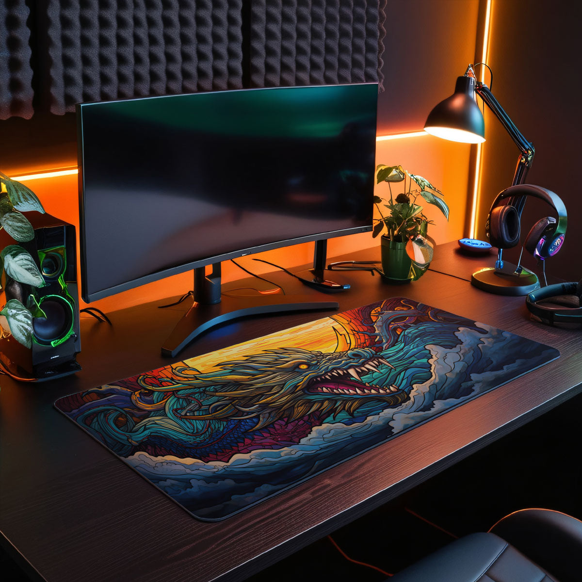 World Serpent - Fantasy Design - XXL Gaming Mauspad