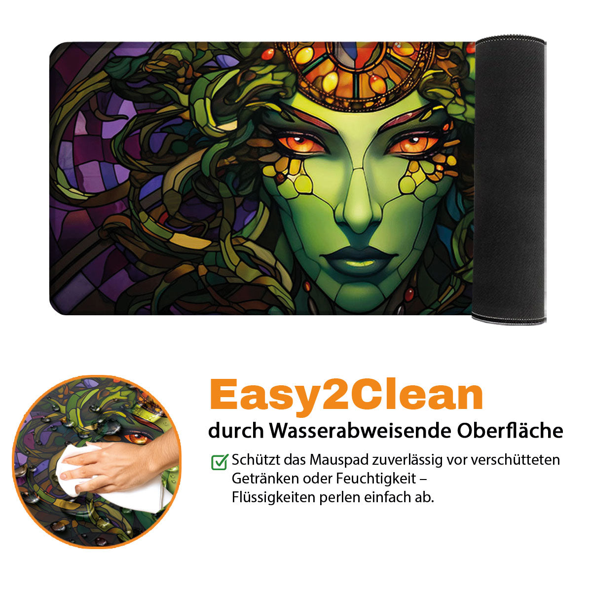 Medusa - Fantasy Design - XXL Gaming Mauspad