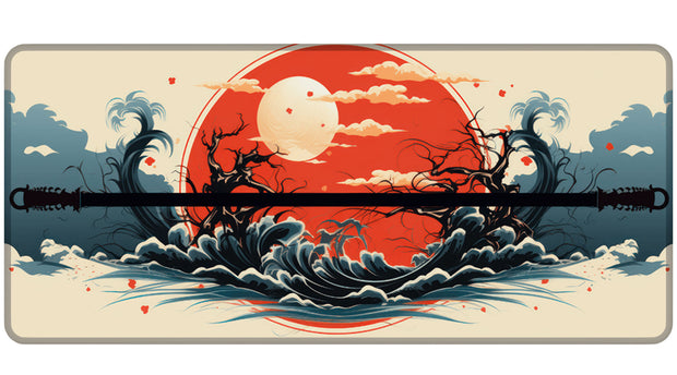 RED MOON - Japan Design - XXL Gaming Mauspad