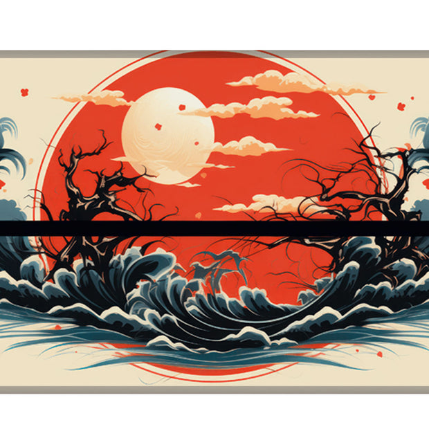 RED MOON - Japan Design - XXL Gaming Mauspad