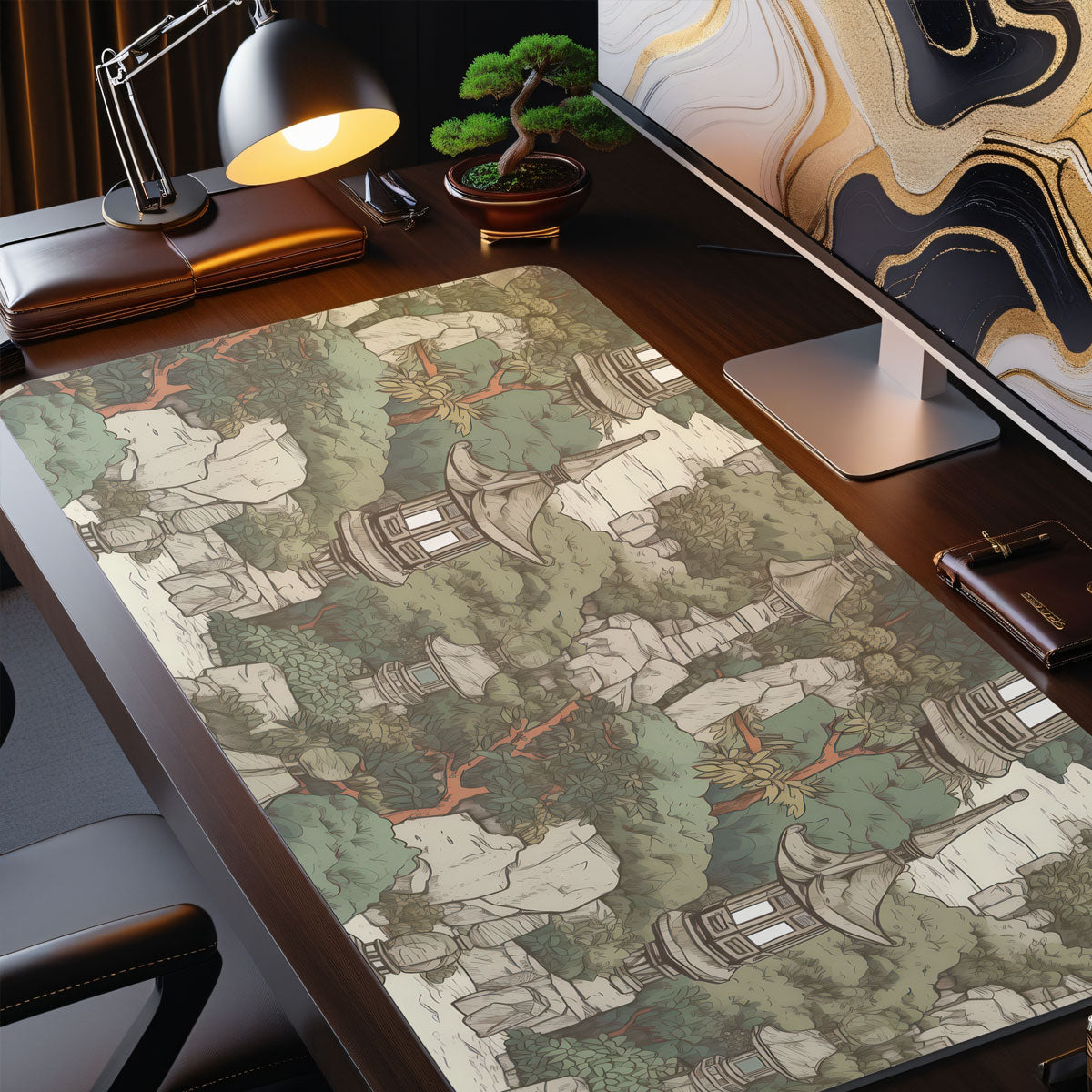 GREEN GARDEN - Japan Design - XXL Gaming Mauspad