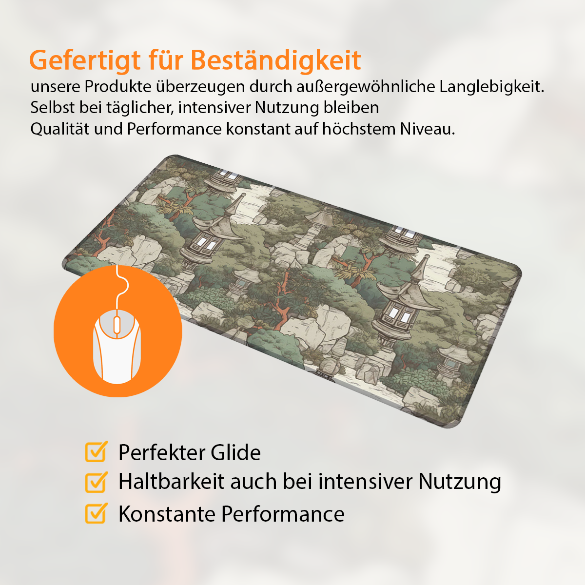 GREEN GARDEN - Japan Design - XXL Gaming Mauspad