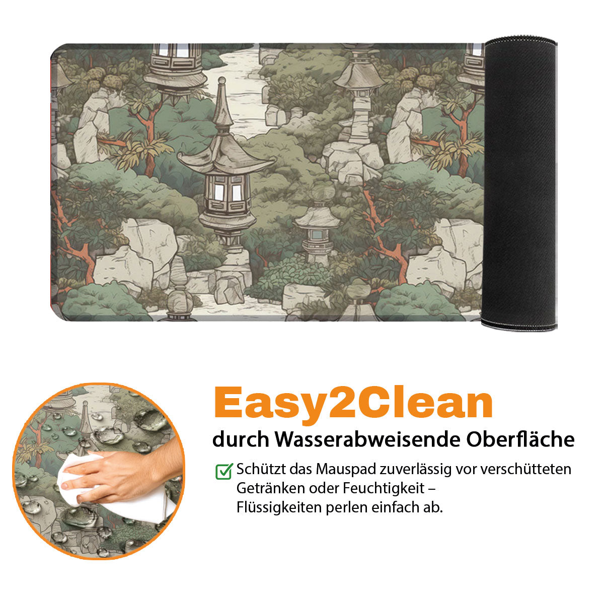 GREEN GARDEN - Japan Design - XXL Gaming Mauspad