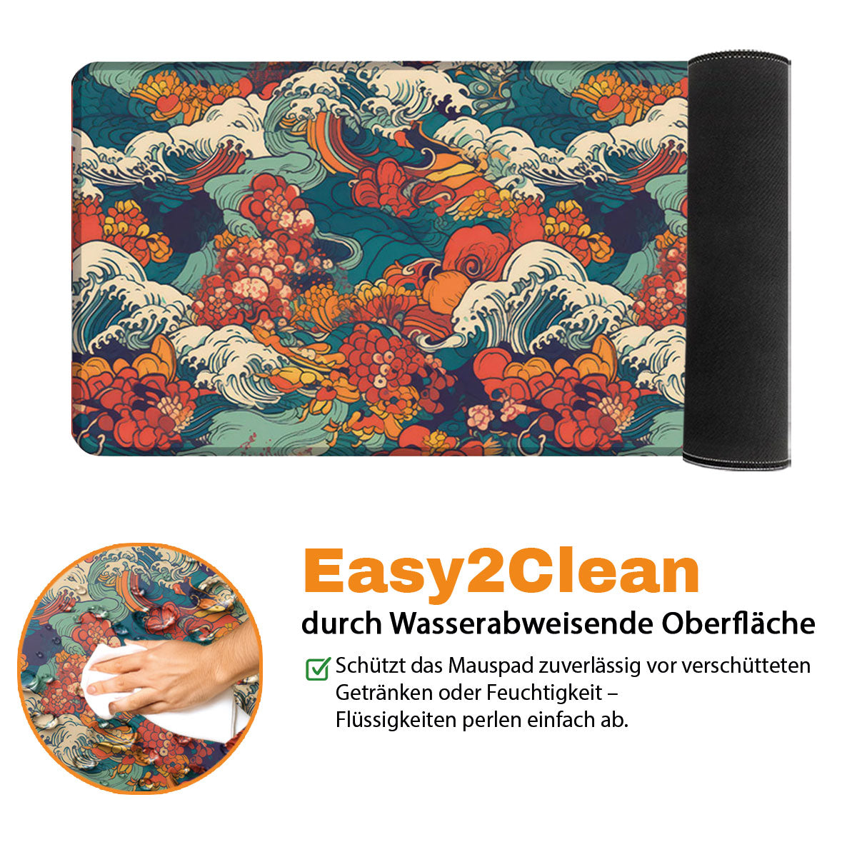 JAPANESE WAVES - XXL Gaming Mauspad