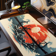 RED MOON - Japan Design - XXL Gaming Mauspad