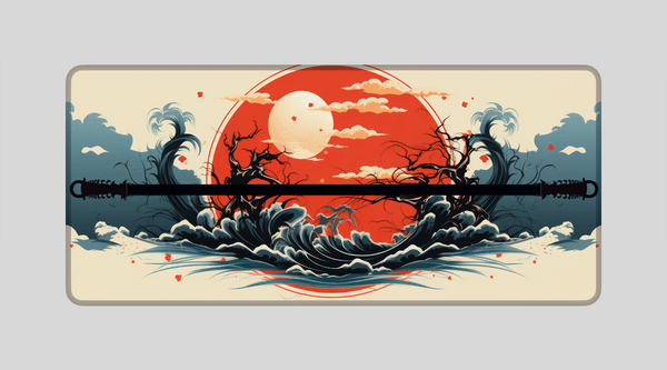 RED MOON - Japan Design - XXL Gaming Mauspad