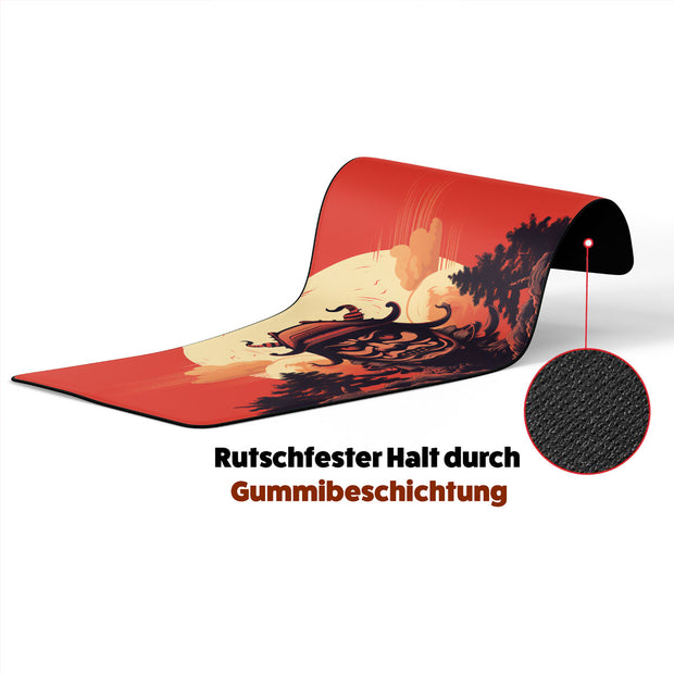RED SAMURAI - Japan Design - XXL Gaming Mauspad