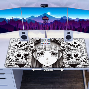 SKULL GIRL - Fantasy Design - XXL Gaming Mauspad