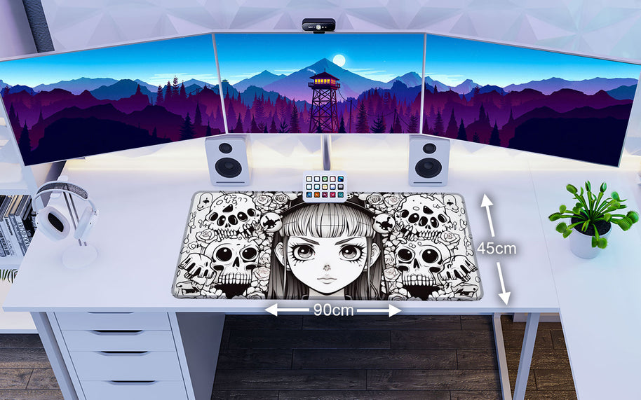 SKULL GIRL - Fantasy Design - XXL Gaming Mauspad