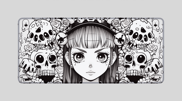 SKULL GIRL - Fantasy Design - XXL Gaming Mauspad