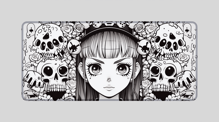 SKULL GIRL - Fantasy Design - XXL Gaming Mauspad