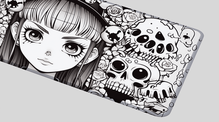 SKULL GIRL - Fantasy Design - XXL Gaming Mauspad