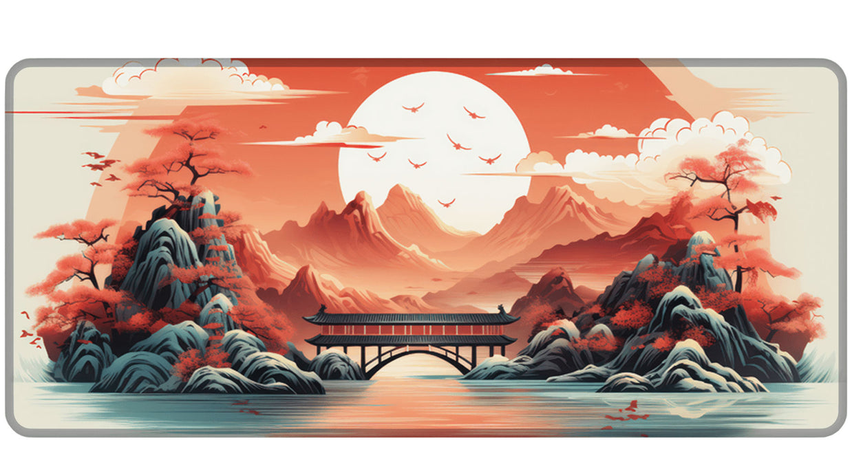 HARMONIC JAPANESE LANDSCAPE - Japan Design - XXL Gaming Mauspad