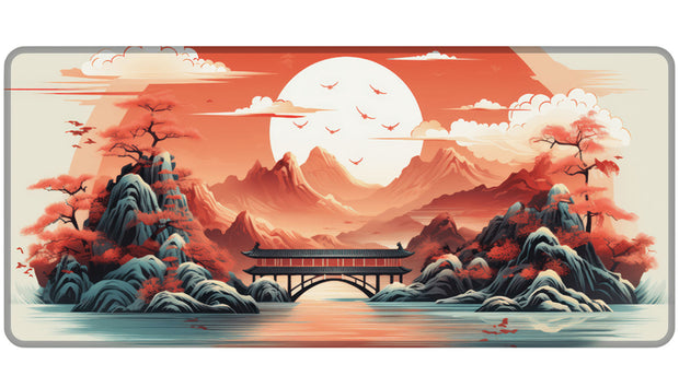 HARMONIC JAPANESE LANDSCAPE - Japan Design - XXL Gaming Mauspad
