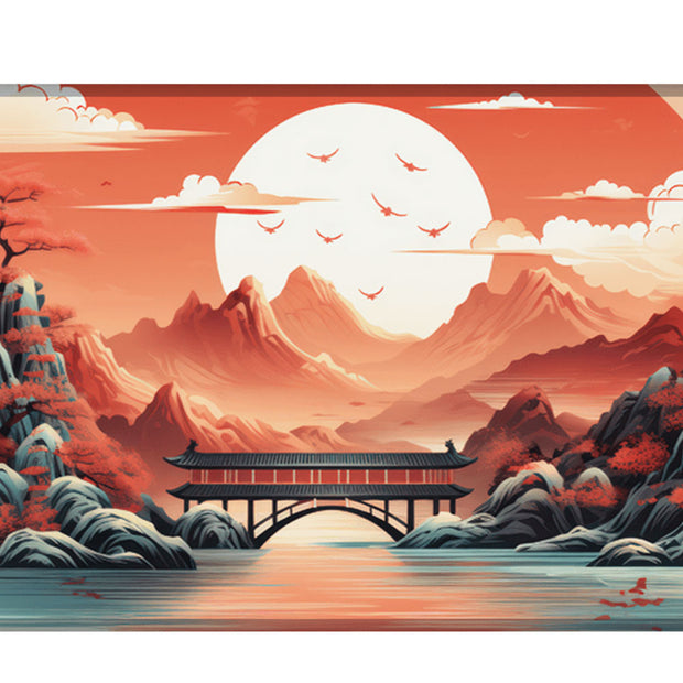 HARMONIC JAPANESE LANDSCAPE - Japan Design - XXL Gaming Mauspad