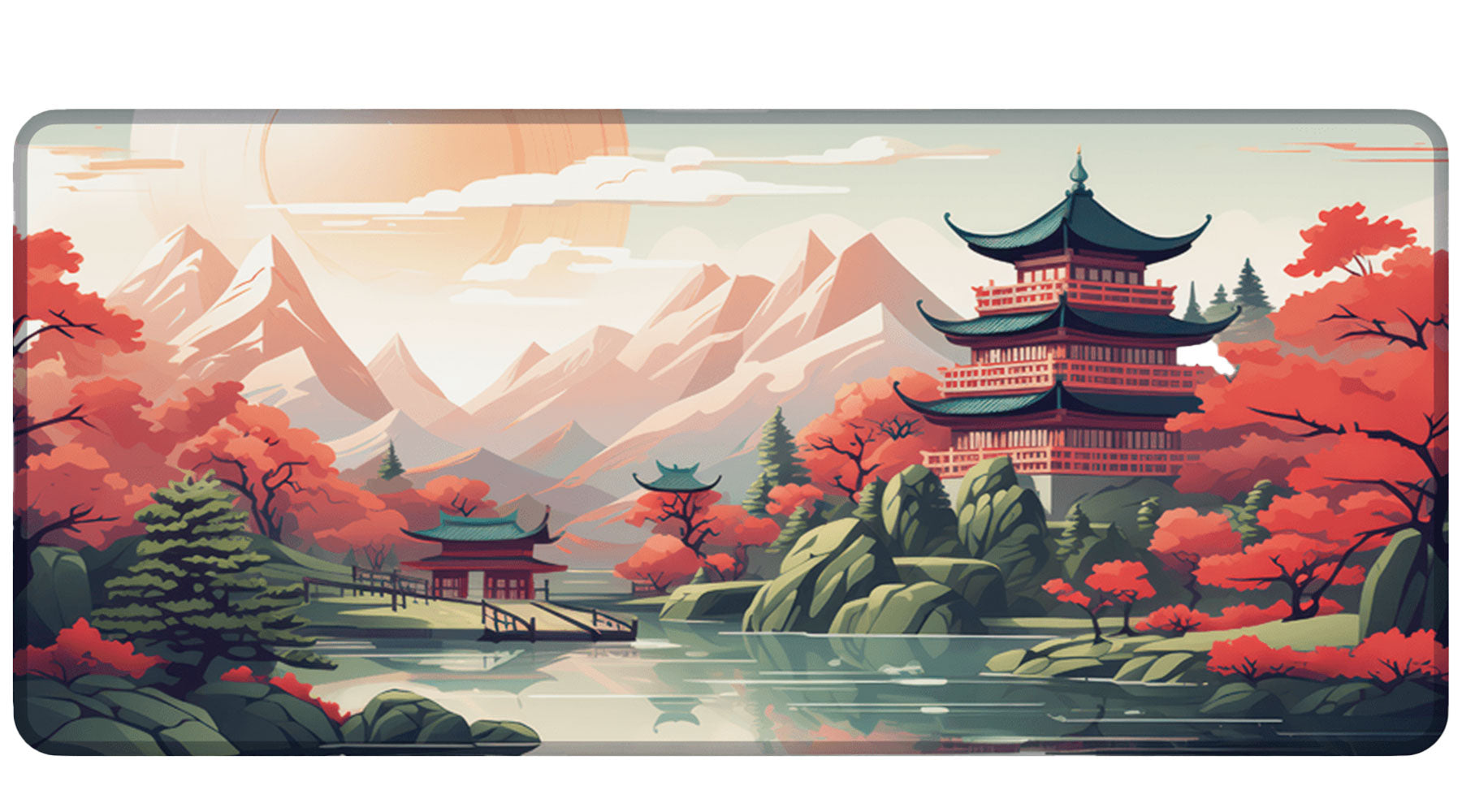 JAPANESE TEMPLE - Japan Design - XXL Gaming Mauspad