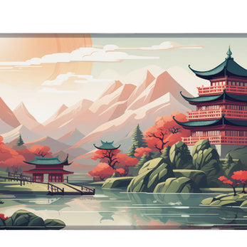 JAPANESE TEMPLE - Japan Design - XXL Gaming Mauspad