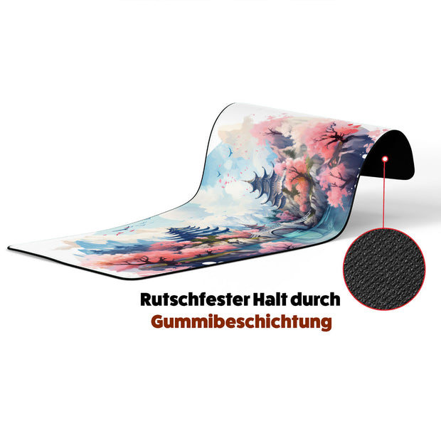 JAPANESE BLUE TEMPLE - Japan Design - XXL Gaming Mauspad