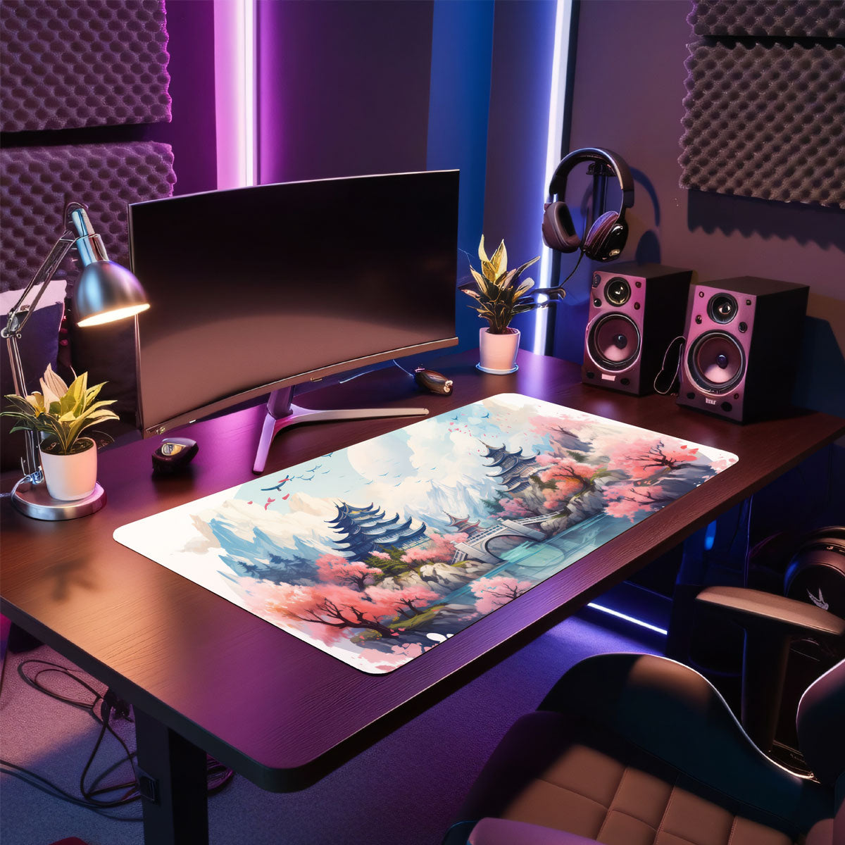 JAPANESE BLUE TEMPLE - Japan Design - XXL Gaming Mauspad