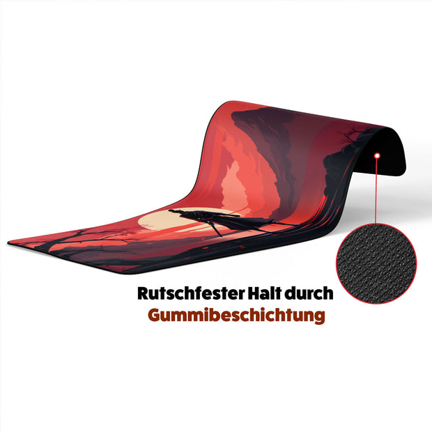 BLOOD MOON WARRIOR - Pattern Design - XXL Gaming Mauspad