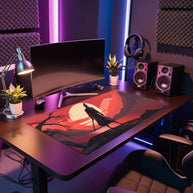 BLOOD MOON WARRIOR - Pattern Design - XXL Gaming Mauspad