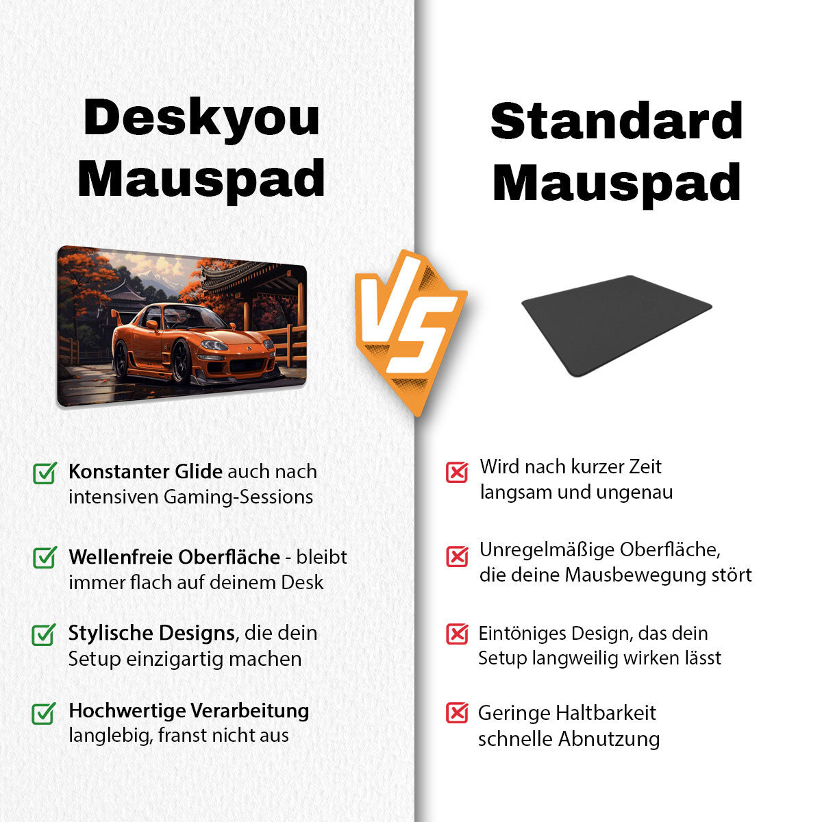 RX ORANGE - Car Design - XXL Gaming Mauspad