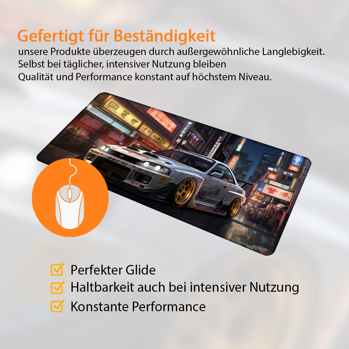 SERAWHITE - Car Design - XXL Gaming Mauspad