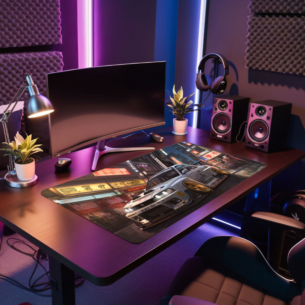 SERAWHITE - Car Design - XXL Gaming Mauspad