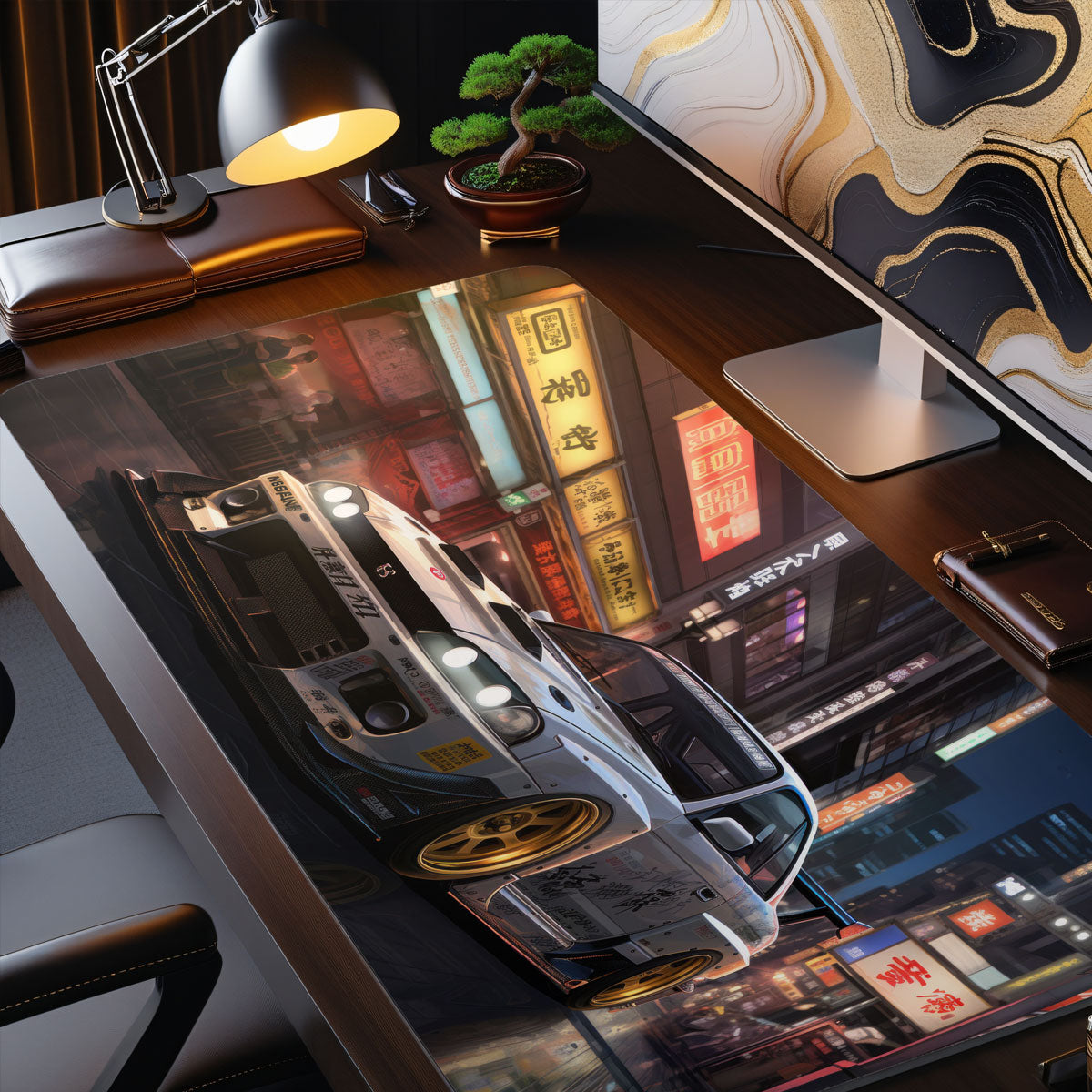 SERAWHITE - Car Design - XXL Gaming Mauspad