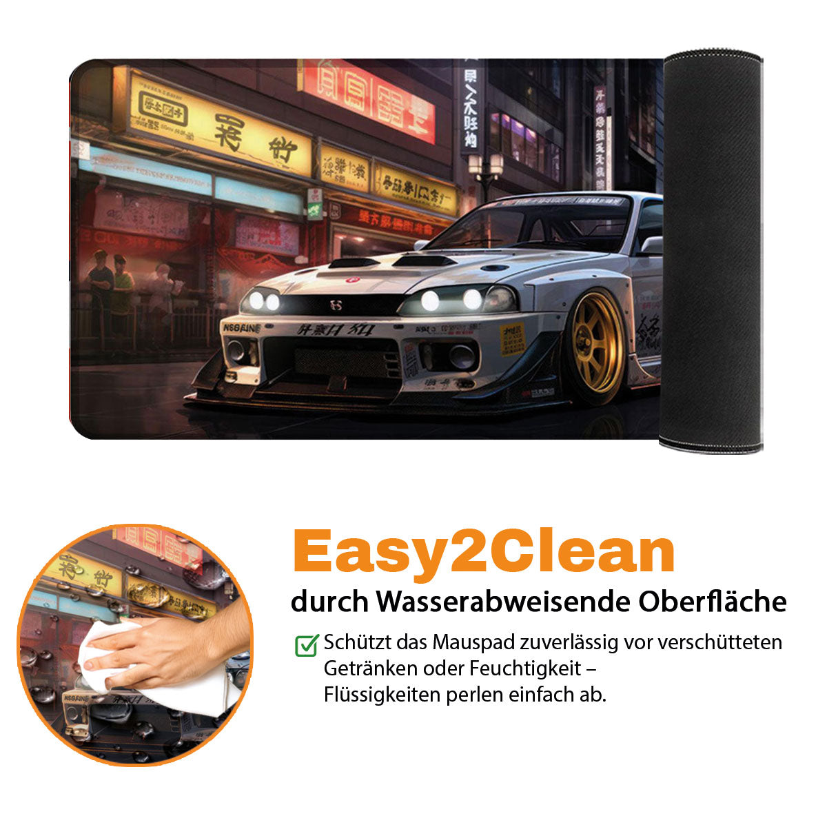 SERAWHITE - Car Design - XXL Gaming Mauspad