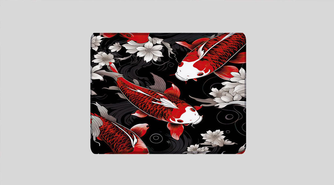 KOI PATTERN RED - Japan Design - XXL Gaming Mauspad